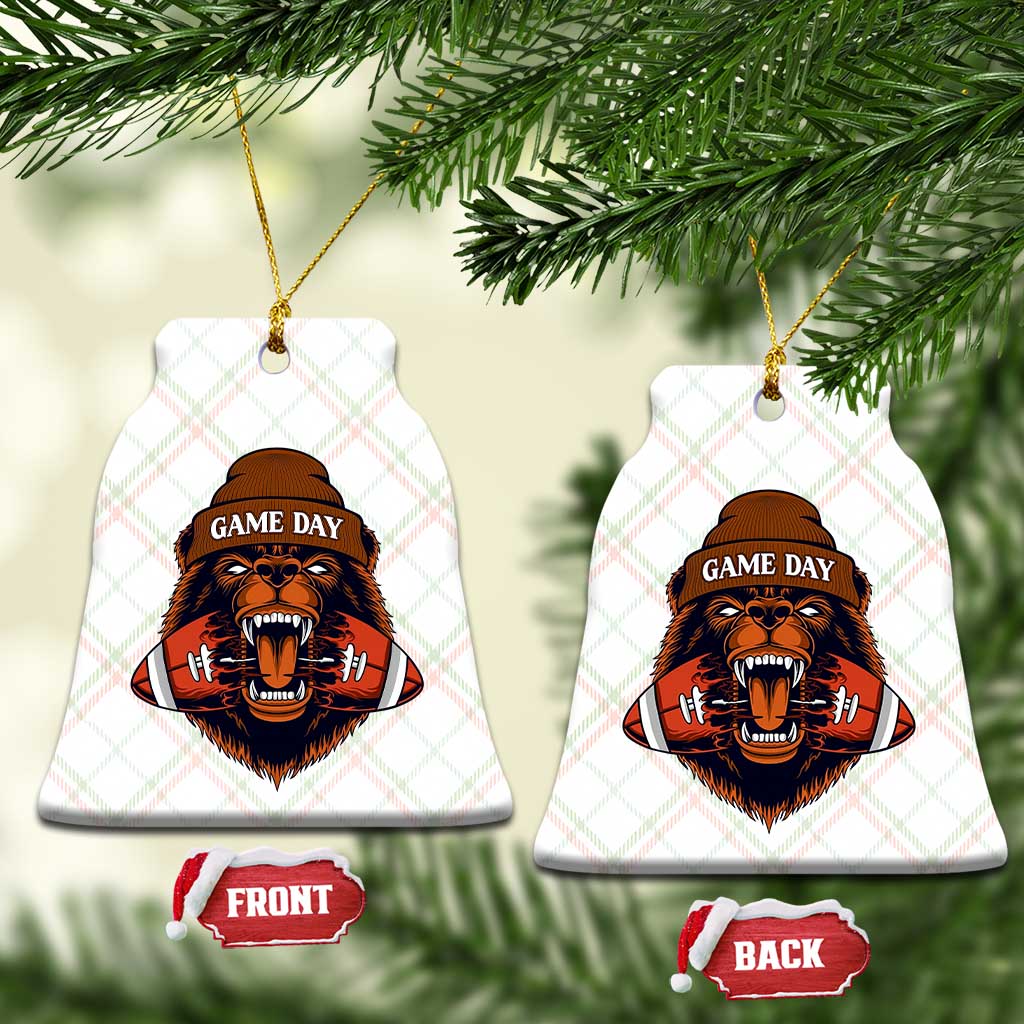 Game Day Fierce Bear Biting Ball Ceramic Ornament Football Player Gift TS12 Print Your Wear