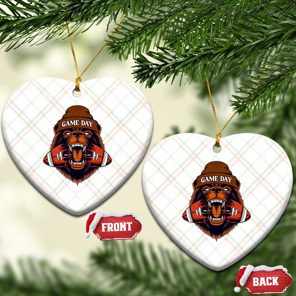 Game Day Fierce Bear Biting Ball Ceramic Ornament Football Player Gift TS12 Print Your Wear