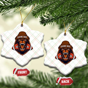 Game Day Fierce Bear Biting Ball Ceramic Ornament Football Player Gift TS12 Print Your Wear
