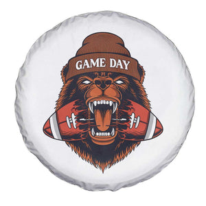 Game Day Fierce Bear Biting Ball Spare Tire Cover Football Player Gift TS12 Print Your Wear