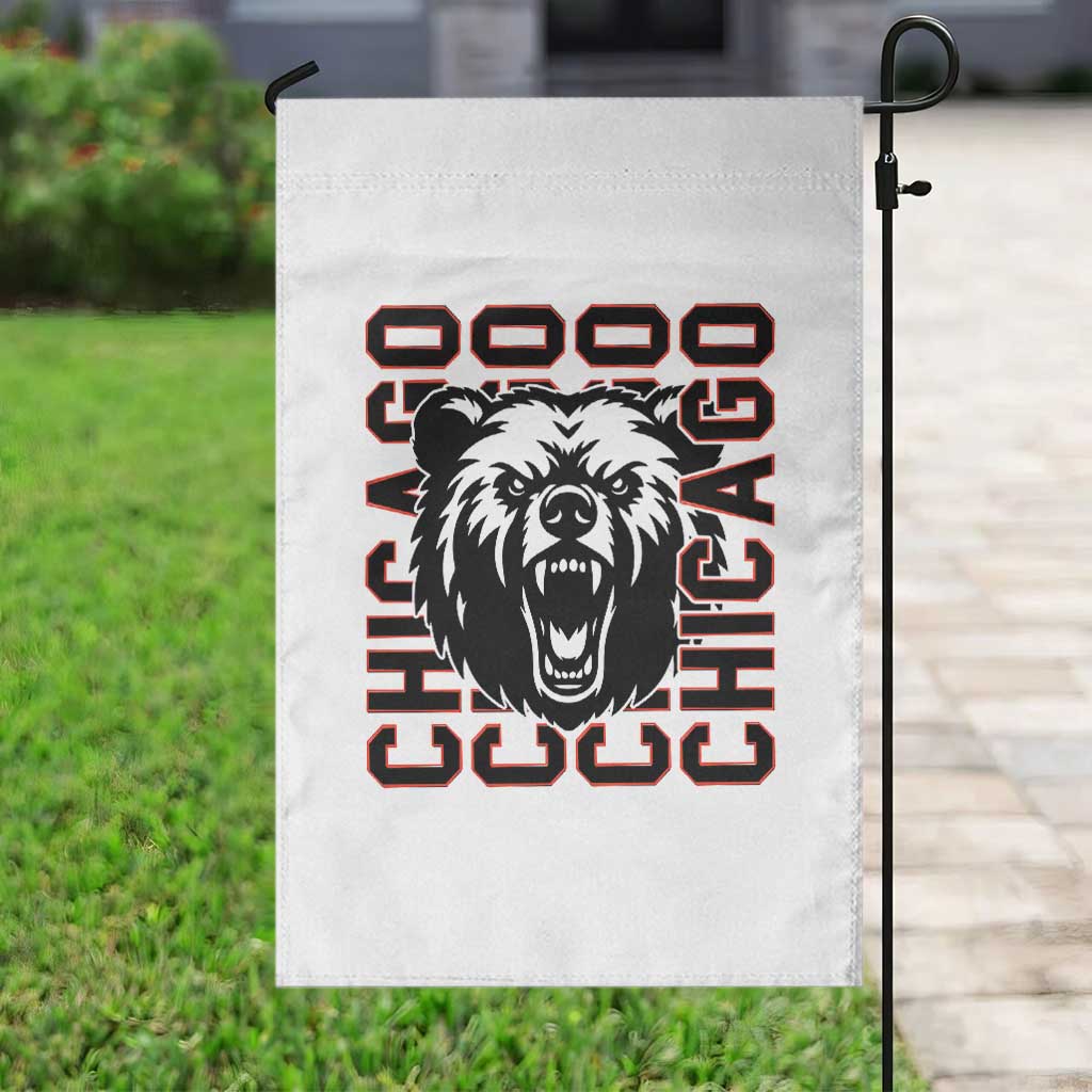 Game Day Football Fan Gift Garden Flag Chicago With Bear TS12 Print Your Wear