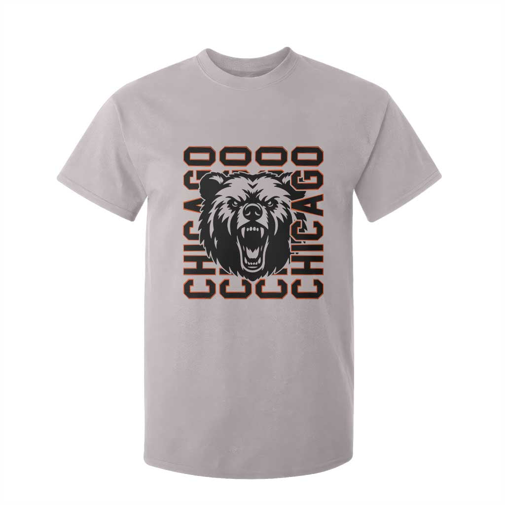 Game Day Football Fan Gift T Shirt For Kid Chicago With Bear TS12 Ice Gray Print Your Wear