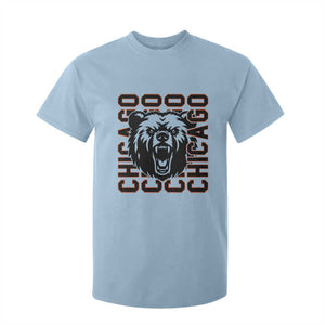 Game Day Football Fan Gift T Shirt For Kid Chicago With Bear TS12 Light Blue Print Your Wear