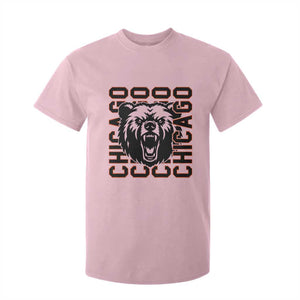 Game Day Football Fan Gift T Shirt For Kid Chicago With Bear TS12 Light Pink Print Your Wear
