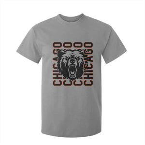 Game Day Football Fan Gift T Shirt For Kid Chicago With Bear TS12 Sport Gray Print Your Wear