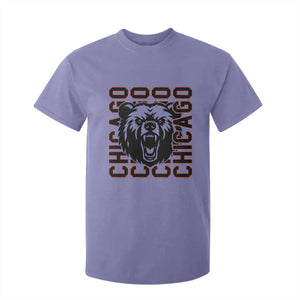 Game Day Football Fan Gift T Shirt For Kid Chicago With Bear TS12 Violet Print Your Wear