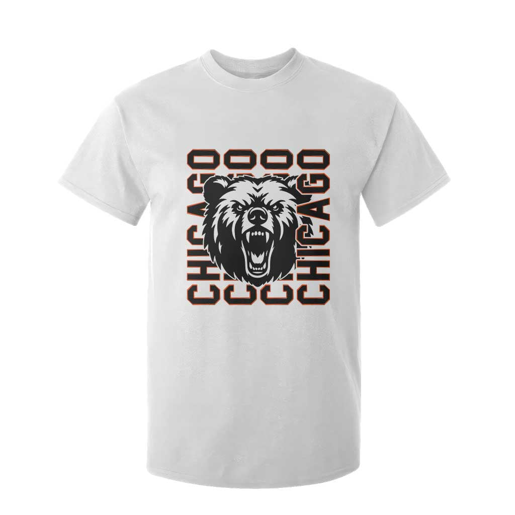 Game Day Football Fan Gift T Shirt For Kid Chicago With Bear TS12 White Print Your Wear