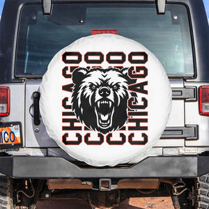 Game Day Football Fan Gift Spare Tire Cover Chicago With Bear TS12 No hole White Print Your Wear