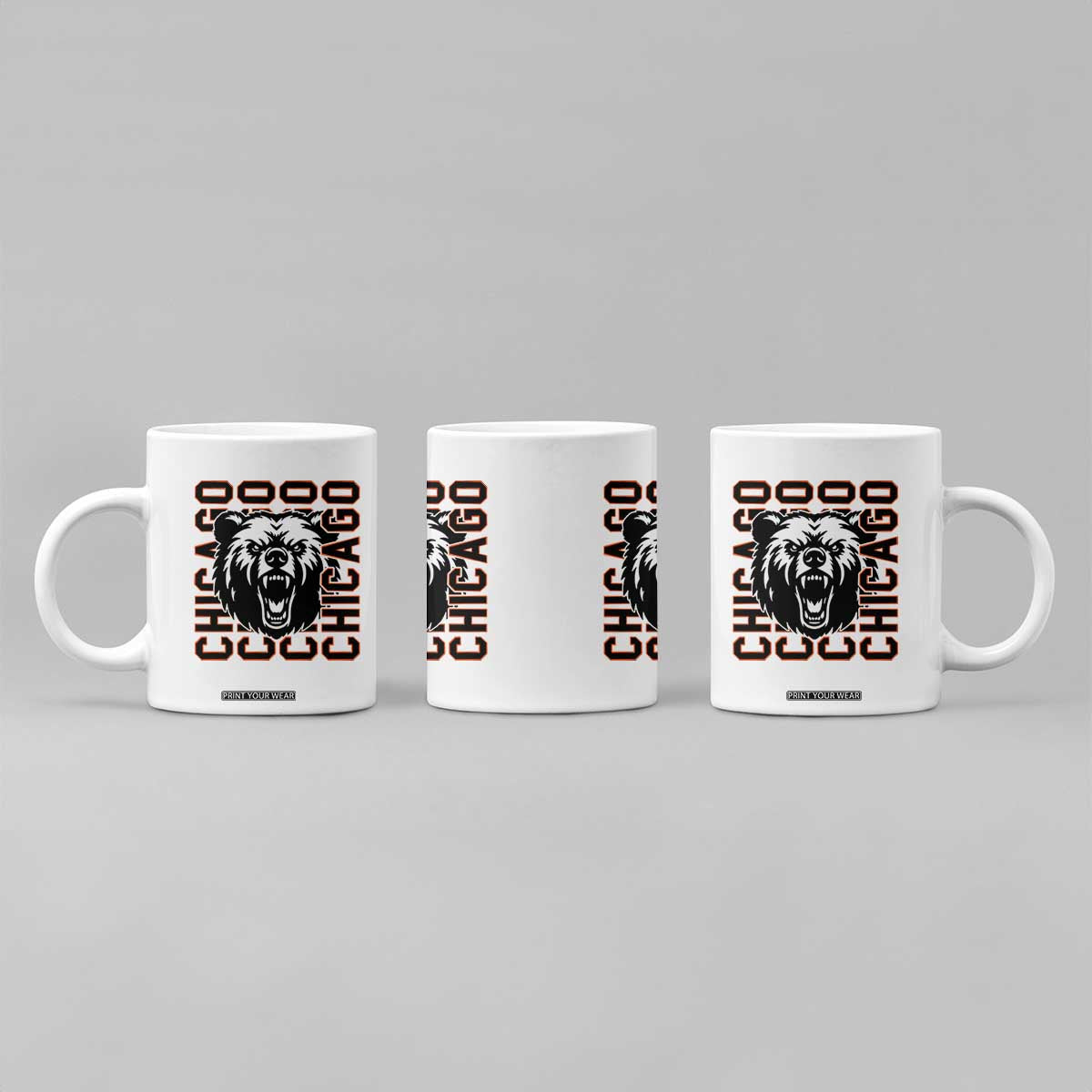 Game Day Football Fan Gift Coffee Mug Chicago With Bear TS12 Print Your Wear