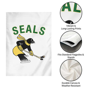 Funny Seal Ice Hockey Player Garden Flag Winter Sports Gift TS12 Print Your Wear