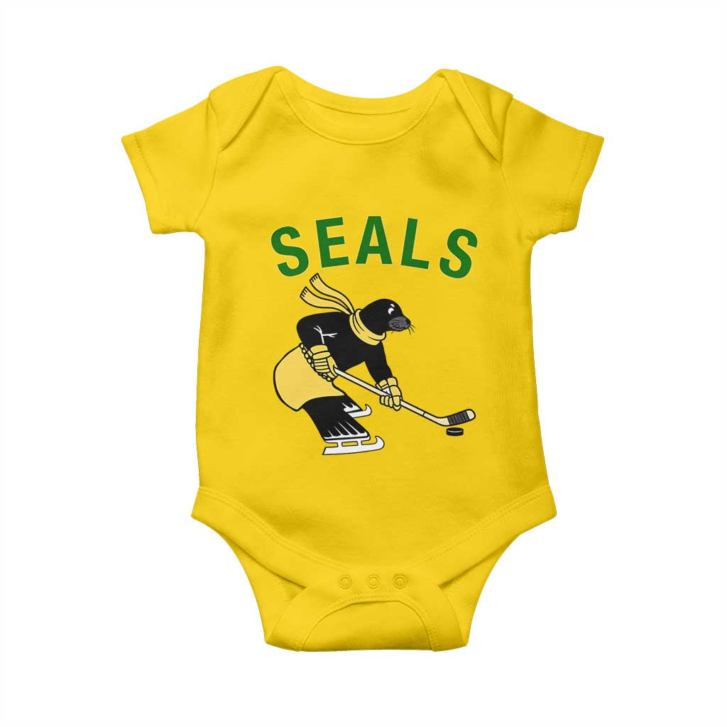 Funny Seal Ice Hockey Player Baby Onesie Winter Sports Gift TS12 Daisy Print Your Wear
