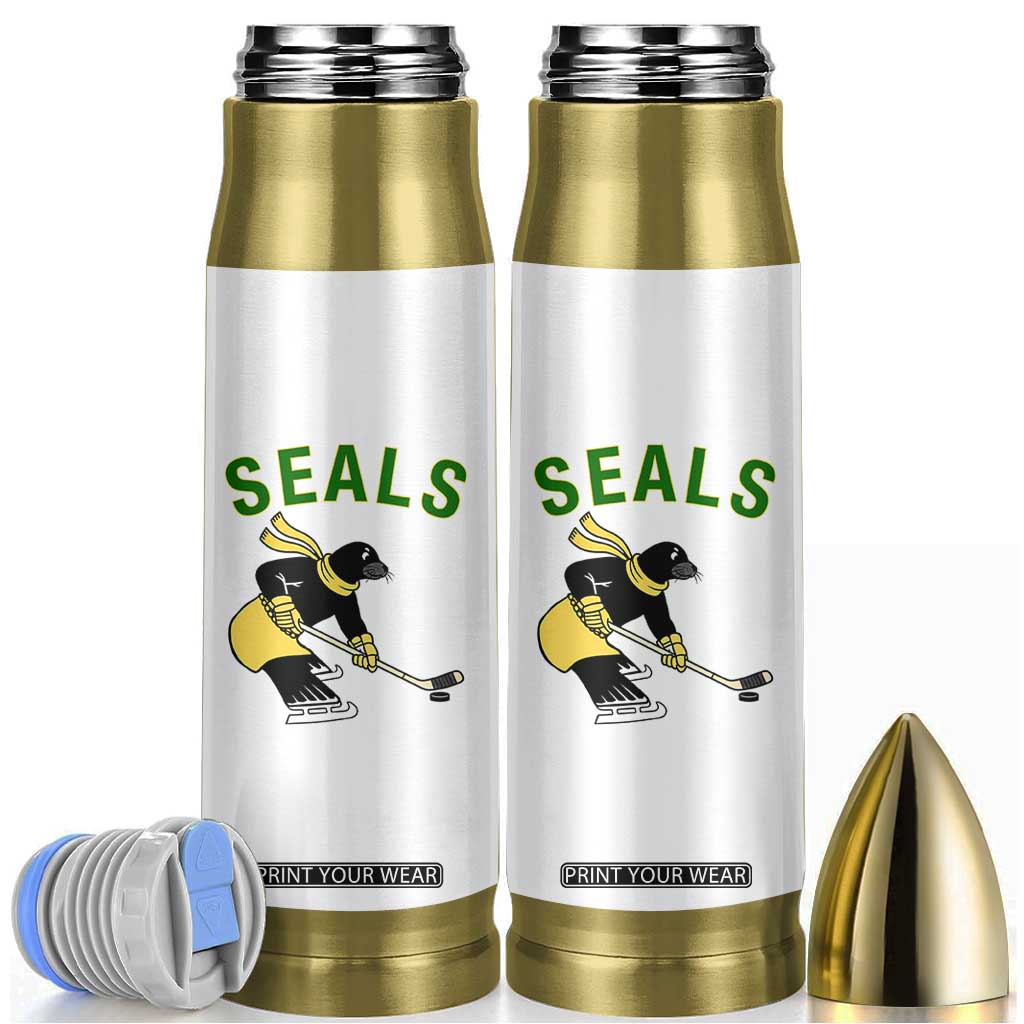Funny Seal Ice Hockey Player Bullet Tumbler Winter Sports Gift TS12 White Print Your Wear
