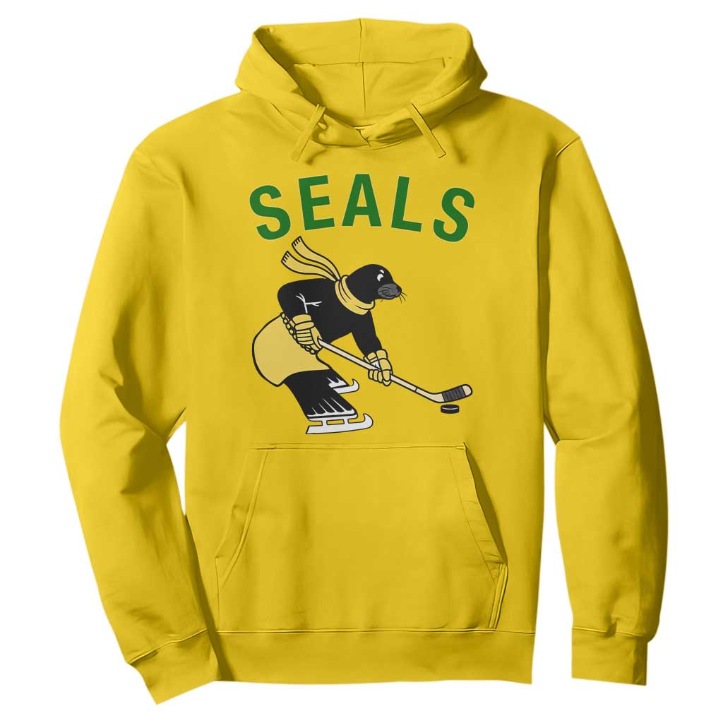 Funny Seal Ice Hockey Player Hoodie Winter Sports Gift TS12 Daisy Print Your Wear