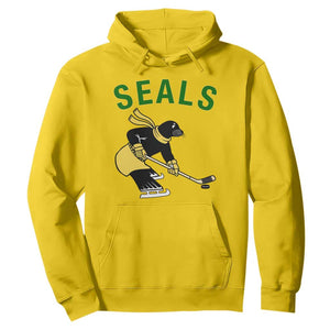 Funny Seal Ice Hockey Player Hoodie Winter Sports Gift TS12 Daisy Print Your Wear