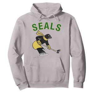Funny Seal Ice Hockey Player Hoodie Winter Sports Gift TS12 Ice Gray Print Your Wear