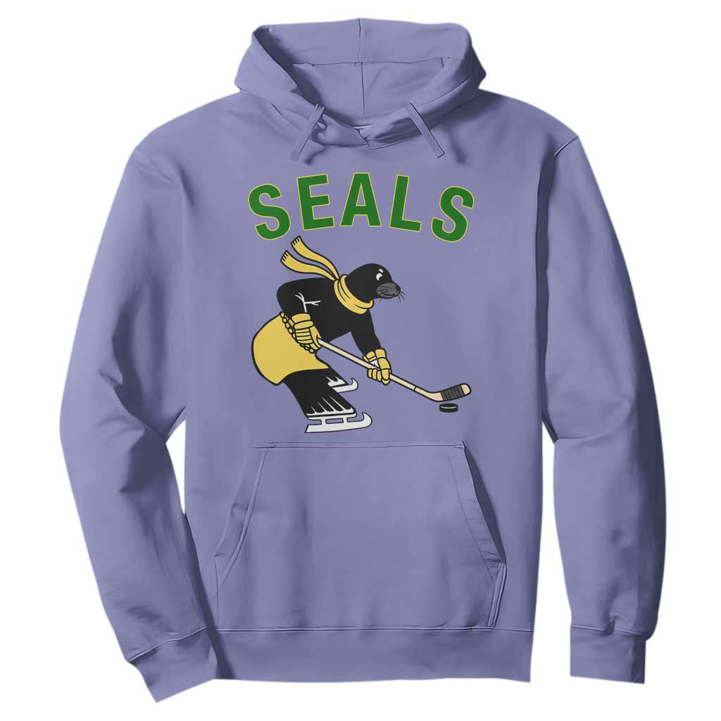 Funny Seal Ice Hockey Player Hoodie Winter Sports Gift TS12 Violet Print Your Wear