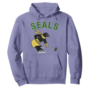 Funny Seal Ice Hockey Player Hoodie Winter Sports Gift TS12 Violet Print Your Wear