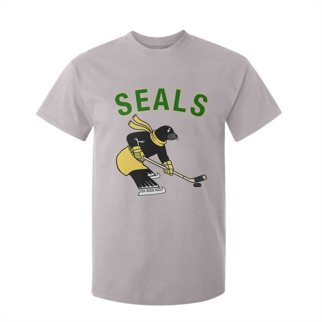 Funny Seal Ice Hockey Player T Shirt For Kid Winter Sports Gift TS12 Ice Gray Print Your Wear