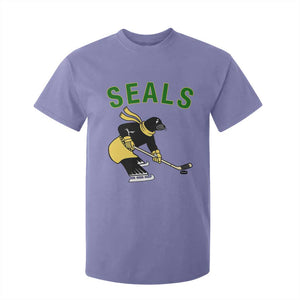 Funny Seal Ice Hockey Player T Shirt For Kid Winter Sports Gift TS12 Violet Print Your Wear