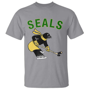 Funny Seal Ice Hockey Player T Shirt Winter Sports Gift TS12 Sport Gray Print Your Wear