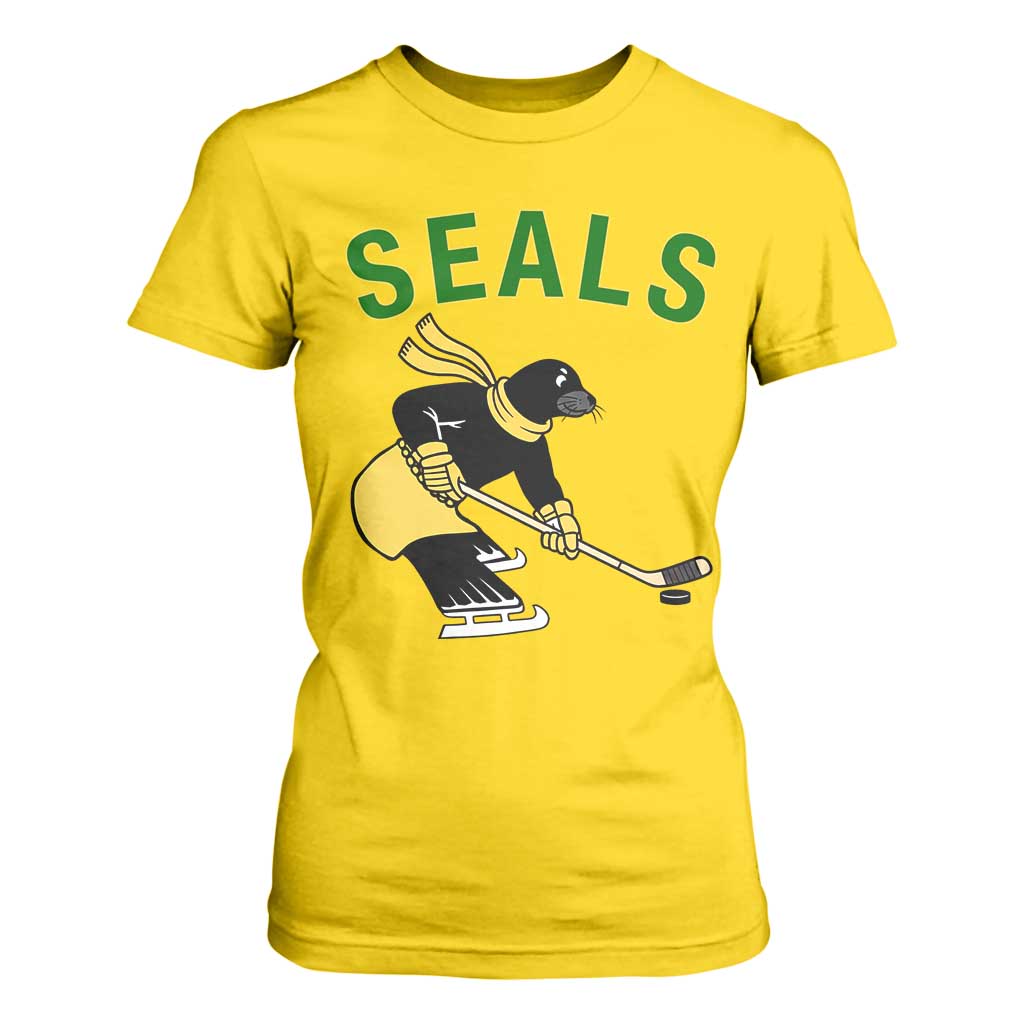 Funny Seal Ice Hockey Player T Shirt For Women Winter Sports Gift TS12 Daisy Print Your Wear