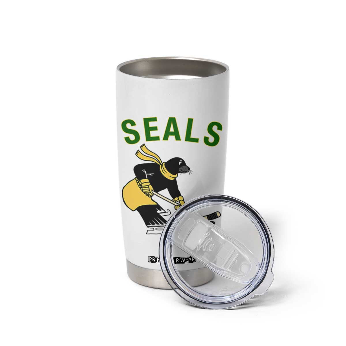 Funny Seal Ice Hockey Player Tumbler Cup Winter Sports Gift TS12 Print Your Wear