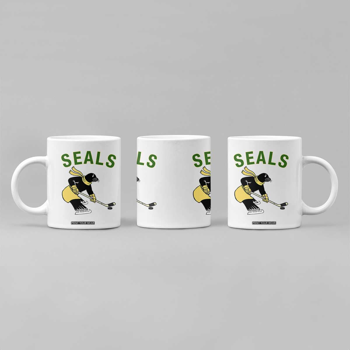 Funny Seal Ice Hockey Player Coffee Mug Winter Sports Gift TS12 Print Your Wear