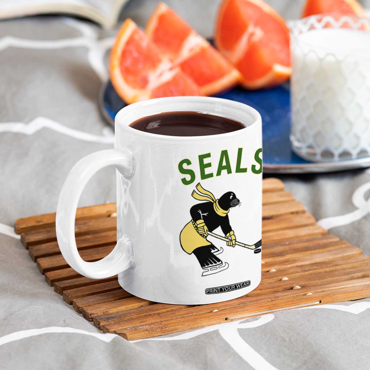 Funny Seal Ice Hockey Player Coffee Mug Winter Sports Gift TS12 Print Your Wear