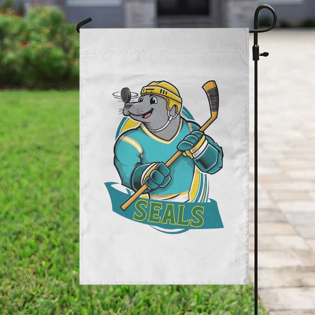 Cute Seal Playing Ice Hockey Garden Flag Funny Winter Sports Gift TS12 Print Your Wear
