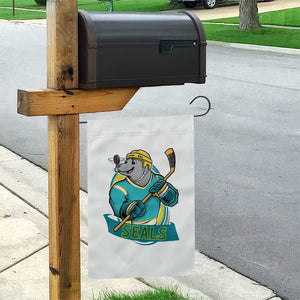 Cute Seal Playing Ice Hockey Garden Flag Funny Winter Sports Gift TS12 Print Your Wear