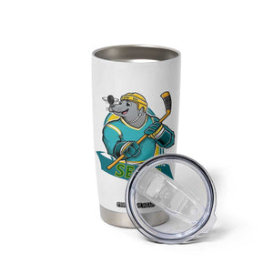 Cute Seal Playing Ice Hockey Tumbler Cup Funny Winter Sports Gift TS12 Print Your Wear