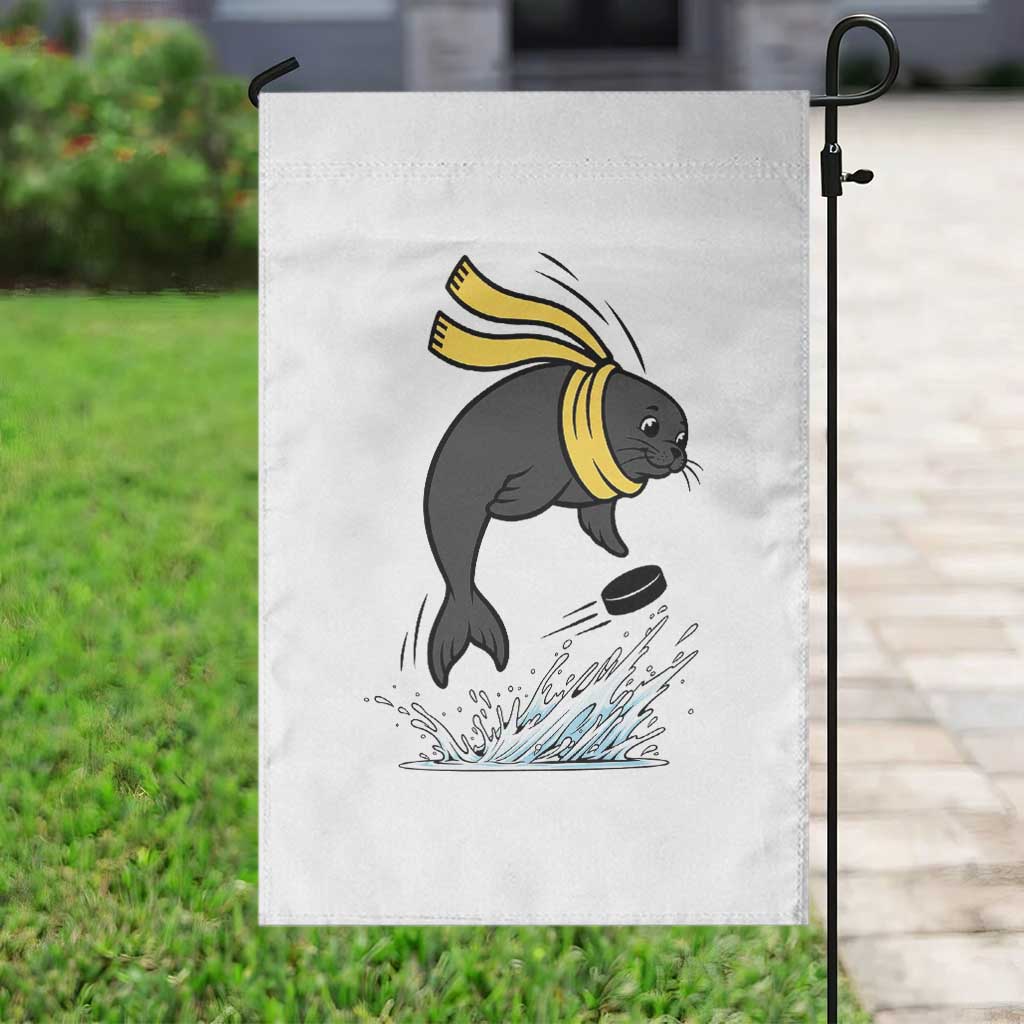 Funny Seal Playing Ice Hockey Garden Flag Winter Sports Gift TS12 Print Your Wear