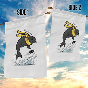 Funny Seal Playing Ice Hockey Garden Flag Winter Sports Gift TS12 Print Your Wear