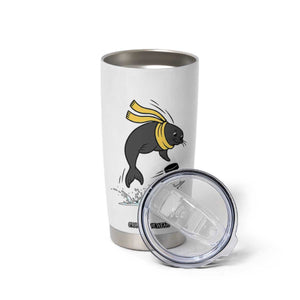 Funny Seal Playing Ice Hockey Tumbler Cup Winter Sports Gift TS12 Print Your Wear