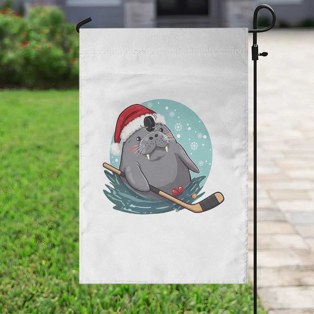 Snowy Seal Ice Hockey Lover Garden Flag Funny Christmas Gift TS12 Print Your Wear