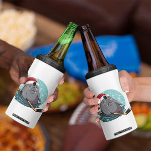 Snowy Seal Ice Hockey Lover 4 in 1 Can Cooler Tumbler Funny Christmas Gift TS12 Print Your Wear