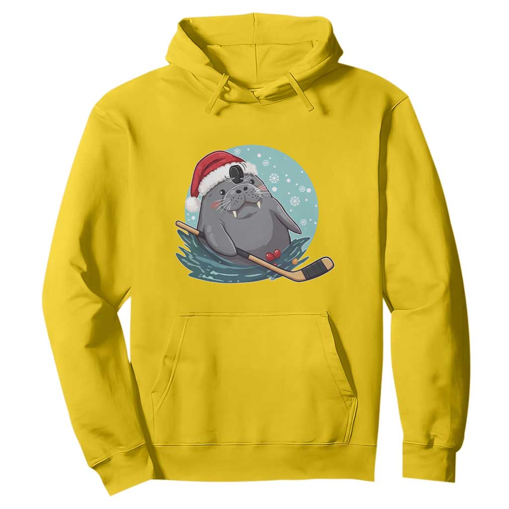 Snowy Seal Ice Hockey Lover Hoodie Funny Christmas Gift TS12 Daisy Print Your Wear