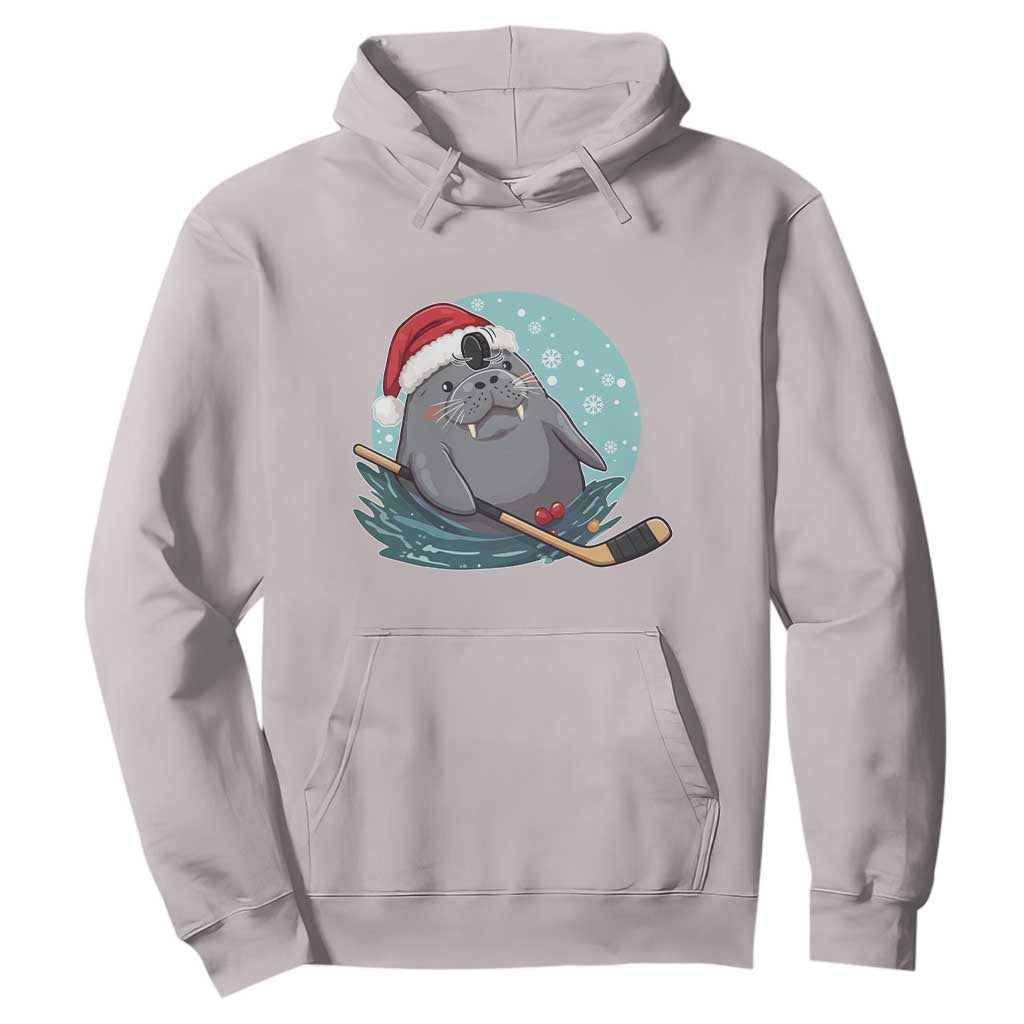Snowy Seal Ice Hockey Lover Hoodie Funny Christmas Gift TS12 Ice Gray Print Your Wear
