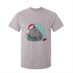 Snowy Seal Ice Hockey Lover T Shirt For Kid Funny Christmas Gift TS12 Ice Gray Print Your Wear