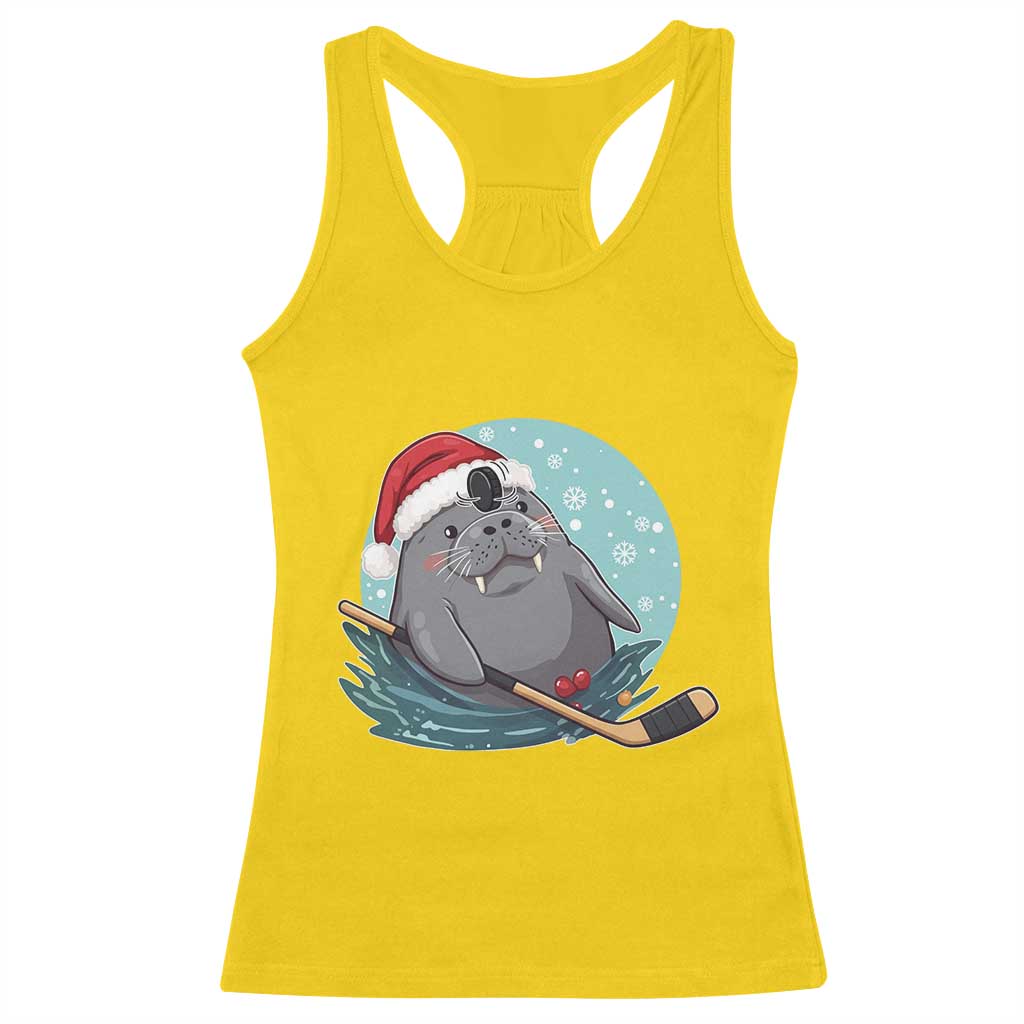 Snowy Seal Ice Hockey Lover Racerback Tank Top Funny Christmas Gift TS12 Daisy Print Your Wear