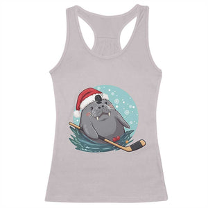 Snowy Seal Ice Hockey Lover Racerback Tank Top Funny Christmas Gift TS12 Ice Gray Print Your Wear