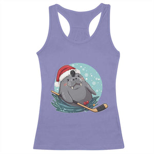 Snowy Seal Ice Hockey Lover Racerback Tank Top Funny Christmas Gift TS12 Violet Print Your Wear