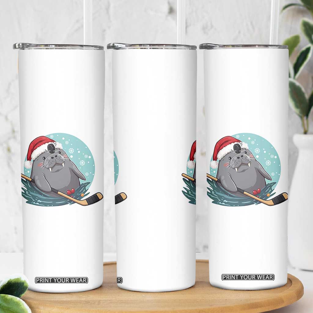 Snowy Seal Ice Hockey Lover Skinny Tumbler Funny Christmas Gift TS12 Print Your Wear