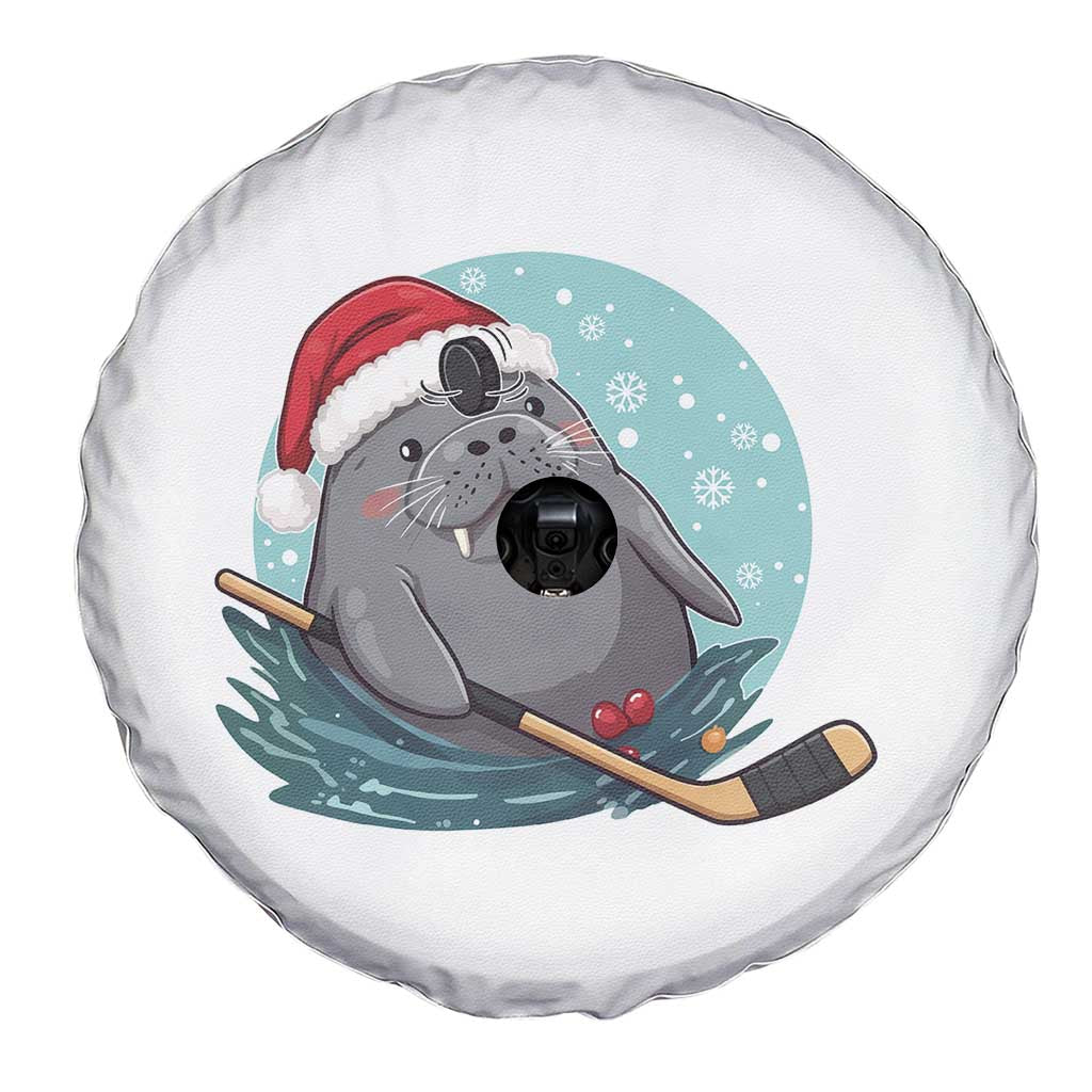 Snowy Seal Ice Hockey Lover Spare Tire Cover Funny Christmas Gift TS12 Print Your Wear