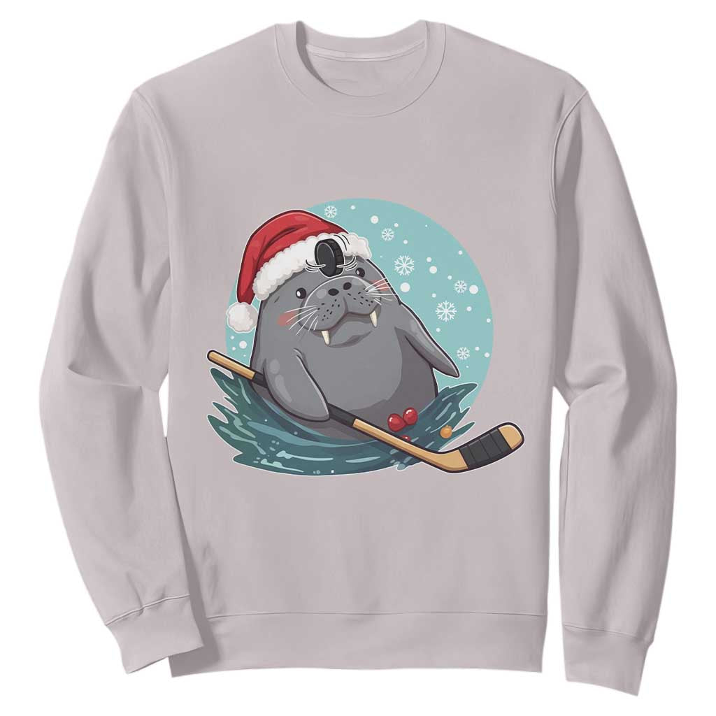 Snowy Seal Ice Hockey Lover Sweatshirt Funny Christmas Gift TS12 Ice Gray Print Your Wear