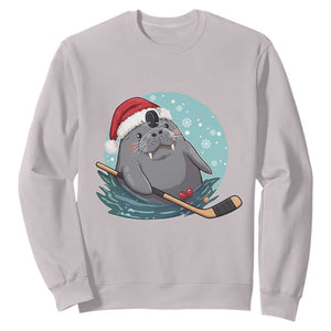 Snowy Seal Ice Hockey Lover Sweatshirt Funny Christmas Gift TS12 Ice Gray Print Your Wear