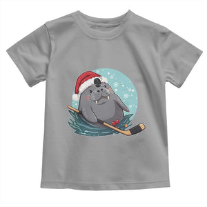 Snowy Seal Ice Hockey Lover Toddler T Shirt Funny Christmas Gift TS12 Sport Gray Print Your Wear