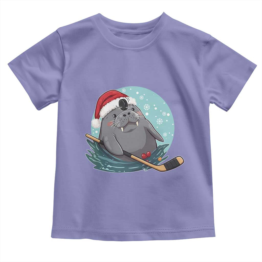 Snowy Seal Ice Hockey Lover Toddler T Shirt Funny Christmas Gift TS12 Violet Print Your Wear