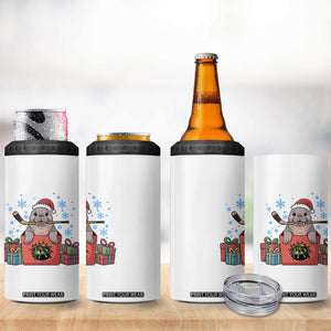 Santa Seal Playing Ice Hockey 4 in 1 Can Cooler Tumbler Funny Christmas Gift TS12 Print Your Wear