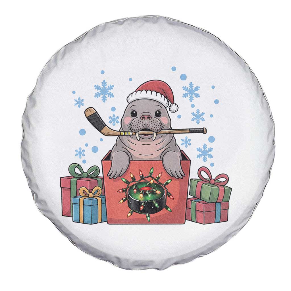 Santa Seal Playing Ice Hockey Spare Tire Cover Funny Christmas Gift TS12 Print Your Wear